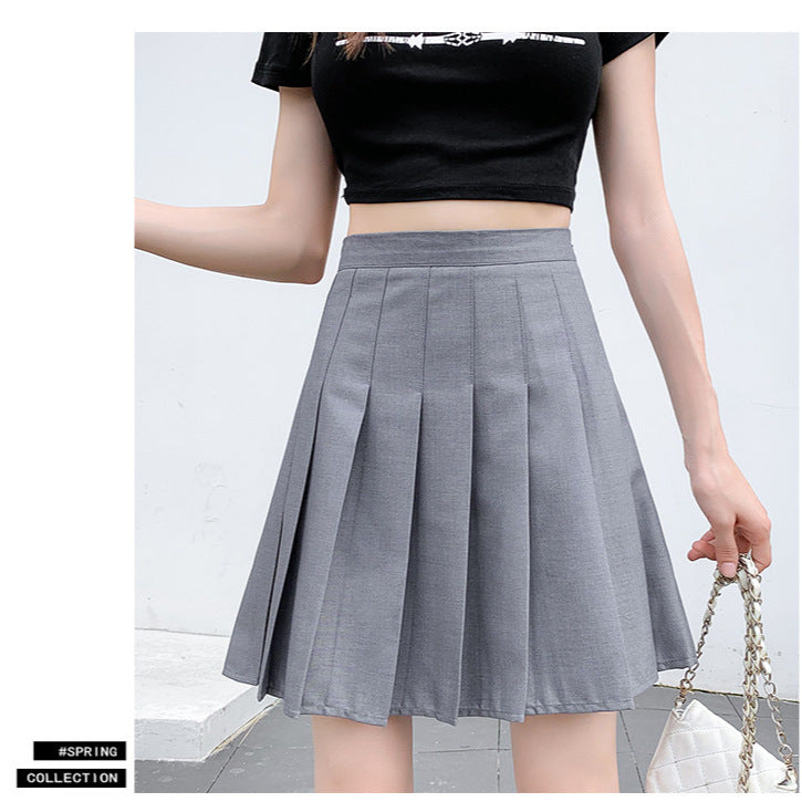 Elastic Waist Pleated Skirt