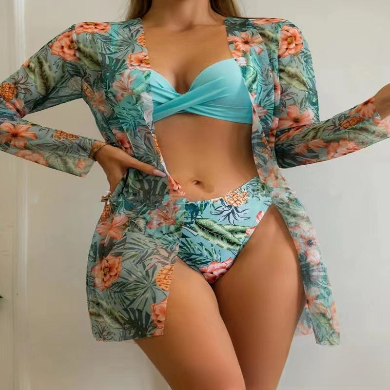 Womens Three-Piece Swimsuit Set